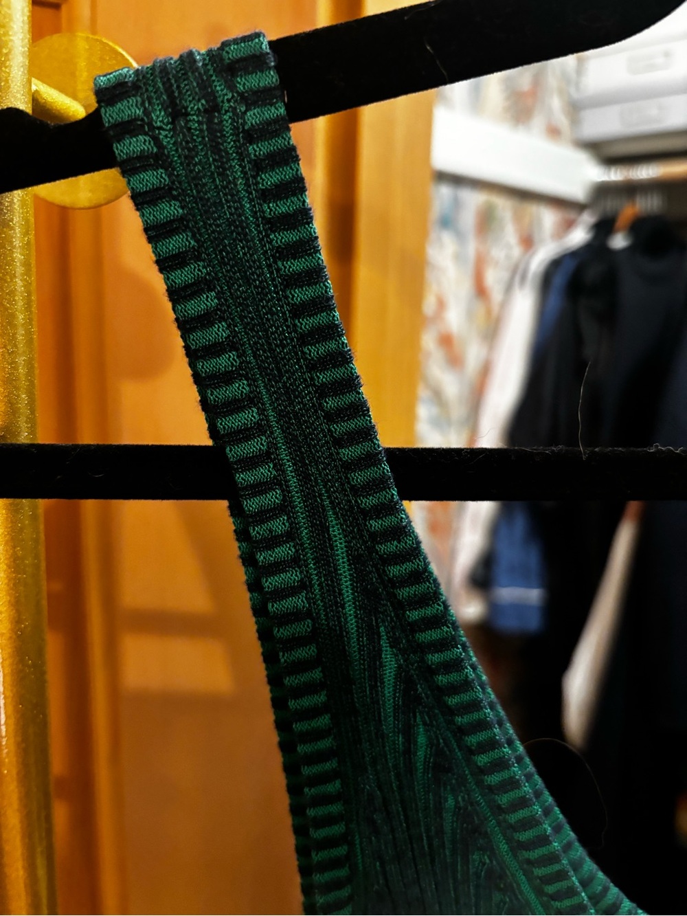 T Alexander Wang Dark Green Ribbed V‑Neck Maxi Dress - Picture 5 of 7